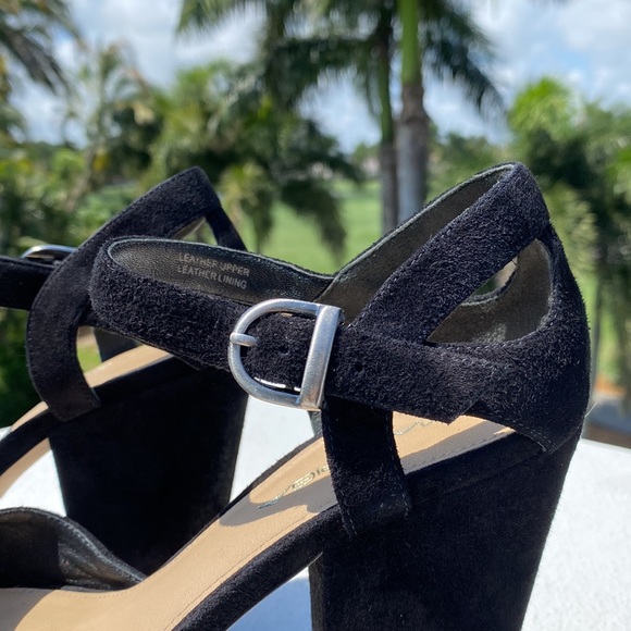 Via Spiga Black Suede Platforms - Picture 9 of 11